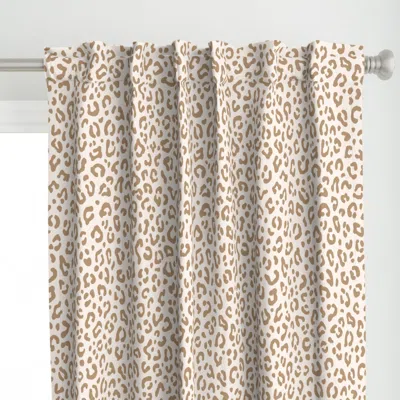 Spoonflower Leopard Print In Tan Curtain Panel