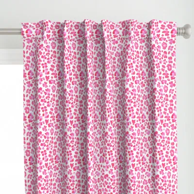 Spoonflower Leopard Print Pink And Curtain Panel