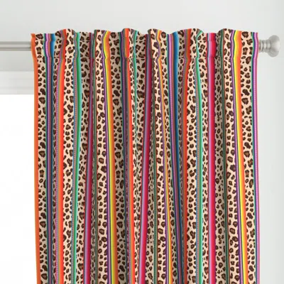 Spoonflower Leopard Serape Curtain Panel