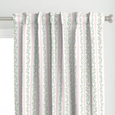 Spoonflower Libby Stripe Pale Pink Curtain Panel