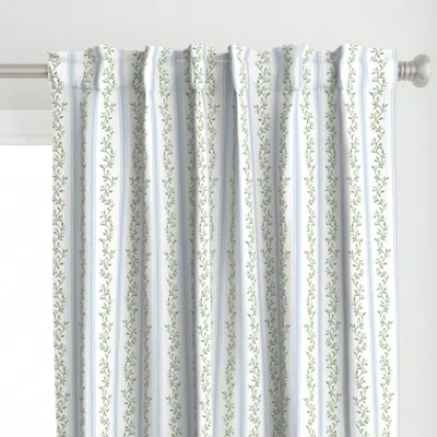 Spoonflower Libby Stripe Soft Blue Curtain Panel