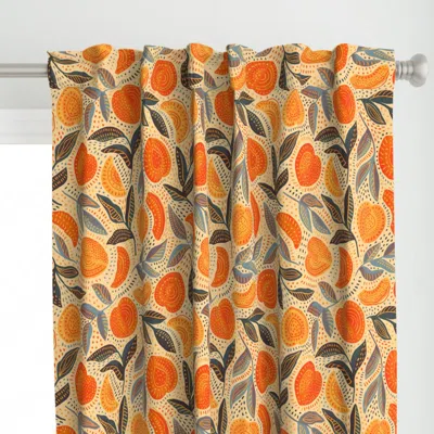 Spoonflower Life's A Peach Curtain Panel
