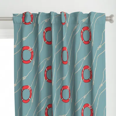 Spoonflower Life Preserver And Rope Curtain Panel