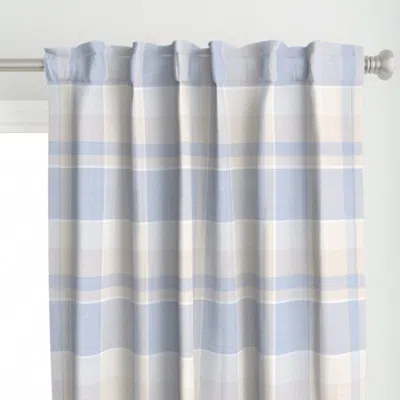 Spoonflower Light Blue Plaid Baby Boy Curtain Panel