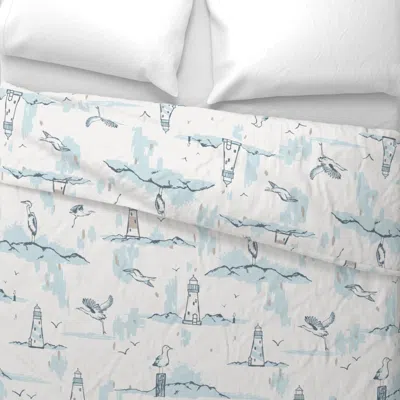 Spoonflower Lighthouse Light Large Wide Cotton Sateen 3.5 oz 26" X 20" Standard Knife Edge