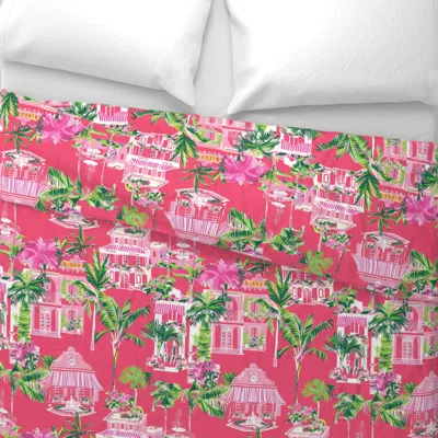 Spoonflower Lilly's Shopping Spree - Punch Pink Wallpaper New King Pillow Sham