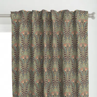 Spoonflower Lily In Ashes Of Rose Curtain Panel