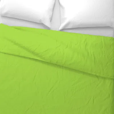 Spoonflower Lime Green // Solid Lime Green Fabric Wide Cotton Sateen 3.5 oz 26" X 20" Standard Knife Edge
