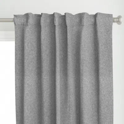 Spoonflower Linen Grey Light Curtain Panel