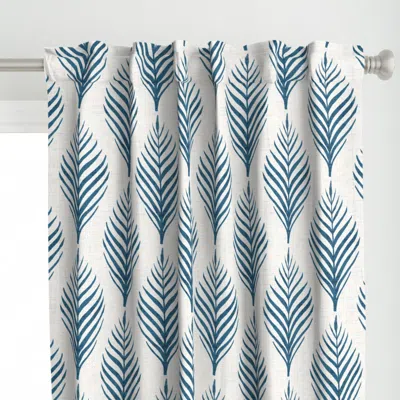 Spoonflower Linen Palm Frond In Curtain Panel