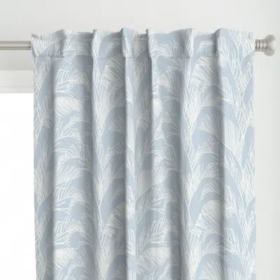 Spoonflower Linen Sketched Tropical Curtain Panel