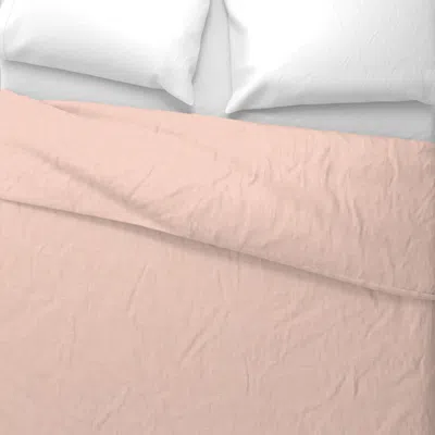 Spoonflower Linen Texture - Victorian Floral Pink Wide Cotton Sateen 3.5 oz 26" X 20" Standard Knife Edge