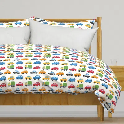 Spoonflower Little Retro Cars 1 (medium Duvet Cover In Multi