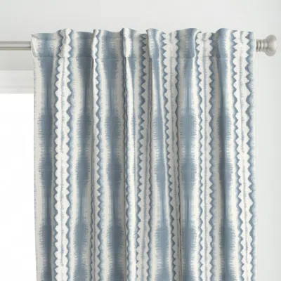 Spoonflower Loire Loom Gray Blue Curtain Panel