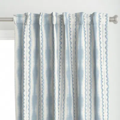 Spoonflower Loire Loom Palest Blue Curtain Panel