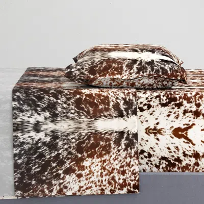 Spoonflower Longhorn Cowhide Twin Sheet Set