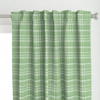 Spoonflower Loose Weave Fresh Green Curtain Panel
