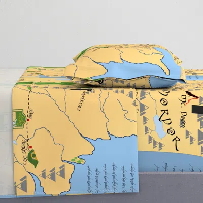 Spoonflower Lotr Seek And Find Playmat - 2021-07-13 Twin Sheet Set