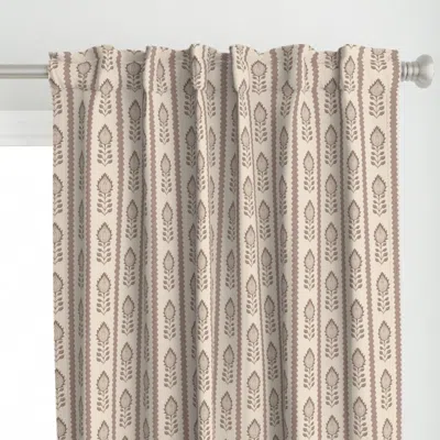 Spoonflower Lotus Block Stripe - Curtain Panel