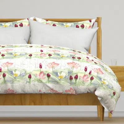 Spoonflower Lotus Trees Duvet Cover In Multi