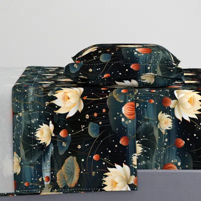 Spoonflower Lotus Twin Xl Sheet Set