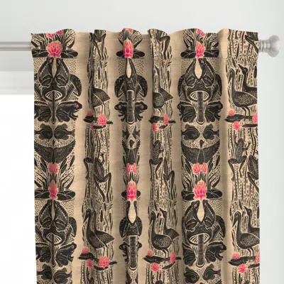 Spoonflower Louisiana Bullfrog Fete Curtain Panel
