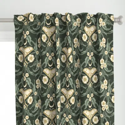 Spoonflower Luna Moth Heritage Curtain Panel