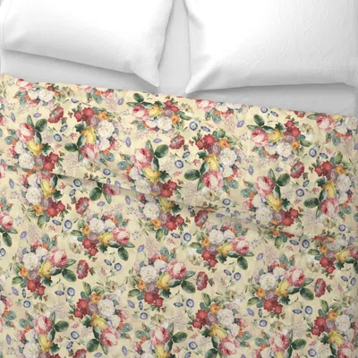 Spoonflower Lush Baroque Antique Roses Bouquets Nostalgic Flower Heritage Rose Garden King Pillow Sh