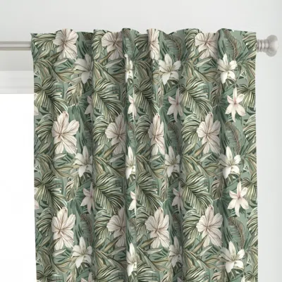Spoonflower Lush Line Garden Curtain Panel