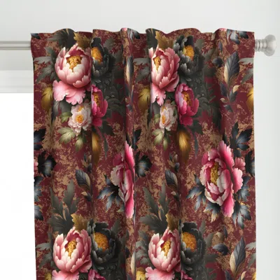Spoonflower Luxurious Peony Floral Curtain Panel