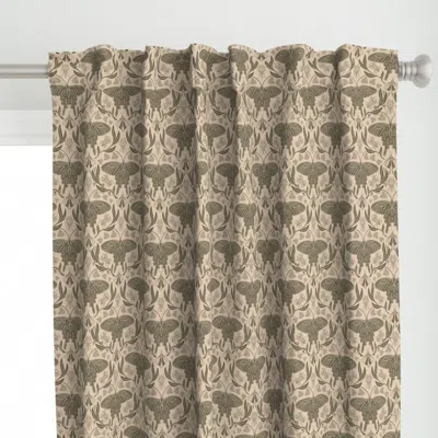 Spoonflower (m) Botanical Moth Curtain Panel