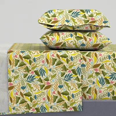 Spoonflower (m) Tropical Frog In The Colorful Jungle - Leap Year Frogs Full Sheet Set