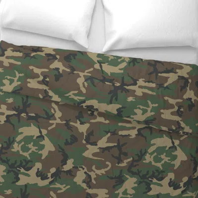 Spoonflower M81 Woodland Camo Wide Cotton Sateen 3.5 oz 26" X 20" Standard Knife Edge