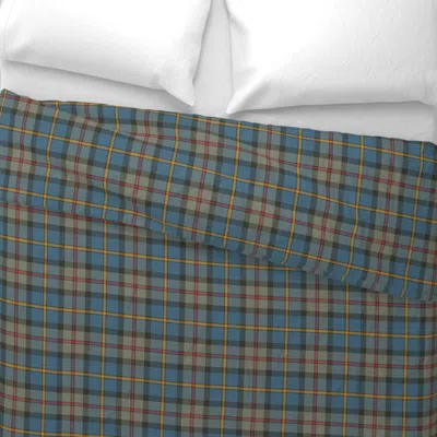 Spoonflower Macleod Green Or Hunting Tartan 6" Grey Weathered Wide Cotton Sateen 3.5 oz 26" X 20" Standard Knife