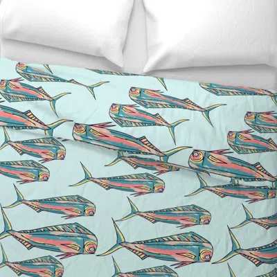 Spoonflower Mahi Run Wide Cotton Sateen 3.5 oz 26" X 20" Standard Knife Edge