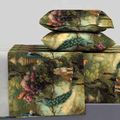 Spoonflower Majestic Jungle Tapestry Full Sheet Set