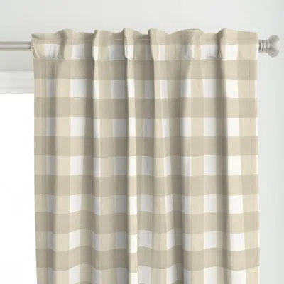 Spoonflower Manchester Tan On Cream Curtain Panel