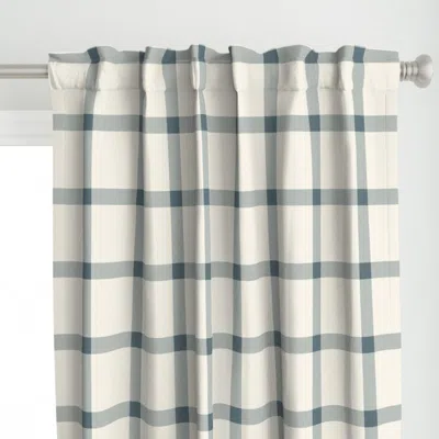 Spoonflower Marble Blue Teal And Soft Curtain Panel
