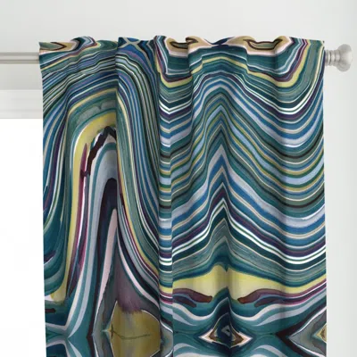 Spoonflower Marble Wave Stripe Curtain Panel