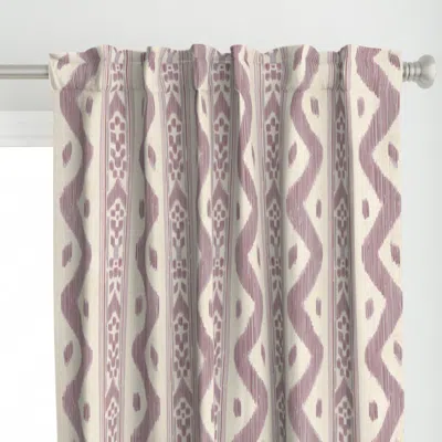 Spoonflower Mariah Ikat Black Cherry Curtain Panel