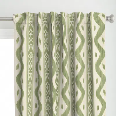 Spoonflower Mariah Ikat Favorite Curtain Panel