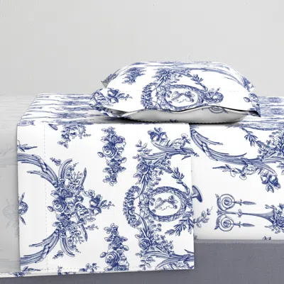 Spoonflower Marie Toile Ink 1 Twin Sheet Set