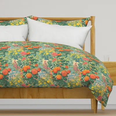Spoonflower Marigold Garden Duvet Cover