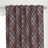 Spoonflower Maroon Tan Blue Brown Curtain Panel