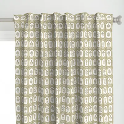 Spoonflower Marrakech Garden Khaki 6 Curtain Panel