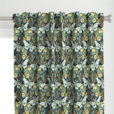 Spoonflower Marvelous Moths Vintage Curtain Panel