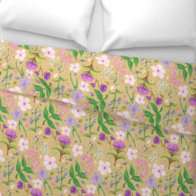 Spoonflower Maryland Wildflowers Wide Cotton Sateen 3.5 oz 26" X 20" Standard Knife Edge