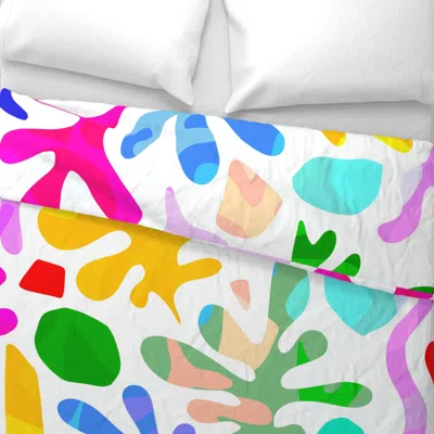 Spoonflower Matisse Summer Nature Love Pattern - L Wide Cotton Sateen 3.5 oz 26" X 20" Standard Knife Edge