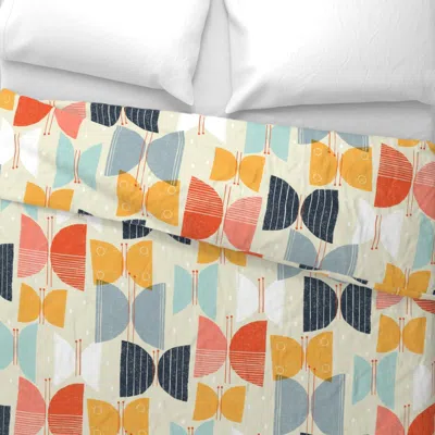 Spoonflower Mcm Butterflies M+m Tan Medium Scale By Friztin King Pillow Sham