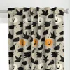 Spoonflower Mcm Crows And Jack-o Curtain Panel